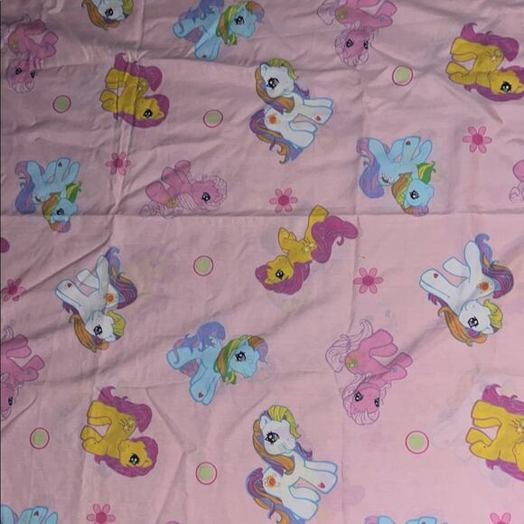 Vintage Pink My Little Pony Bed Sheet Twin Size - Picture 1 of 3